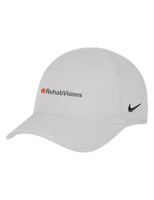 Nike White Featherlight Cap w/RehabVisions Logo