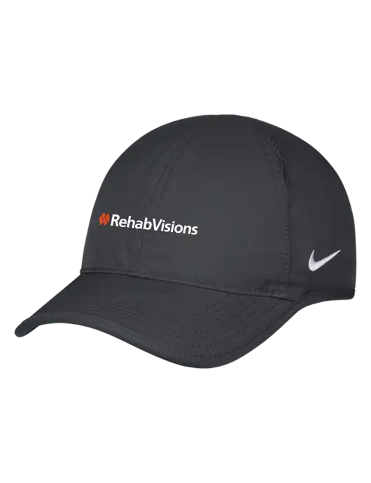 Nike Charcoal Featherlight Cap w/RehabVisions Logo