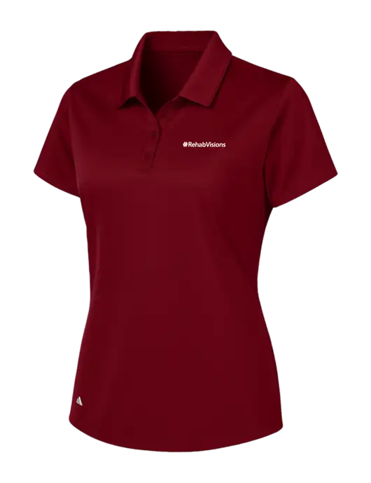 Adidas Maroon Womens Basic Sport Polo w/RehabVisions Logo