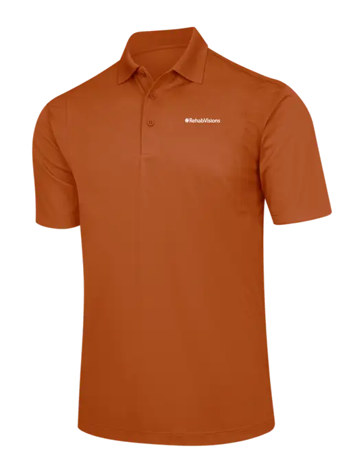 Burnt Orange Micropique Sport-Wick Polo w/RehabVisions Logo