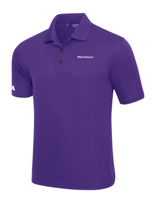 Adidas Purple Basic Sport Polo w/RehabVisions Logo