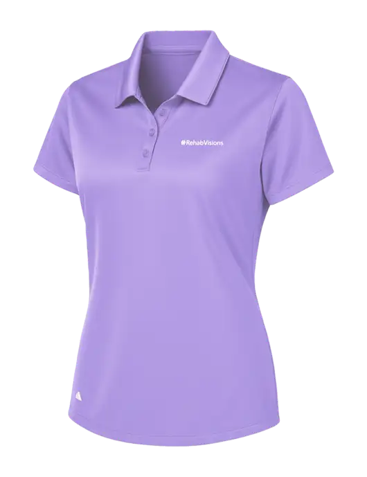 Adidas Light Purple Womens Basic Sport Polo w/RehabVisions Logo