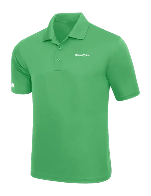 Adidas Kelly Green Basic Sport Polo w/RehabVisions Logo