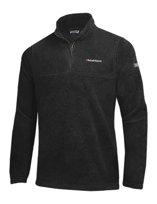 Columbia Black Steens Mountain Fleece 1/2 Zip Pullover w/RehabVisions Logo