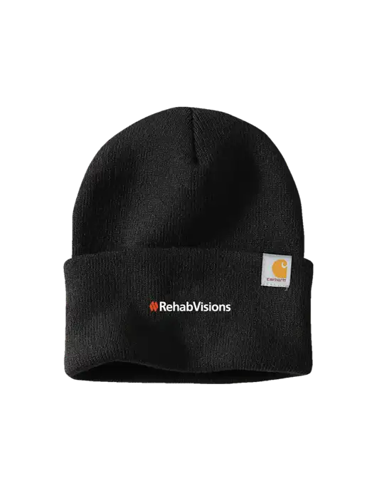 Carhartt Black Watch Cap 2.0 w/RehabVisions Logo