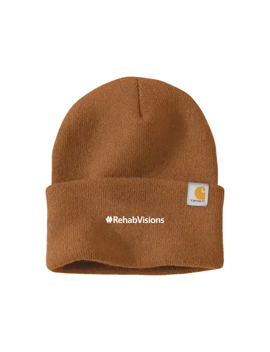 Carhartt Light Brown Watch Cap 2.0 w/RehabVisions Logo