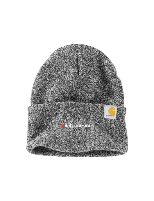 Carhartt Medium Grey Heather Watch Cap 2.0 w/RehabVisions Logo