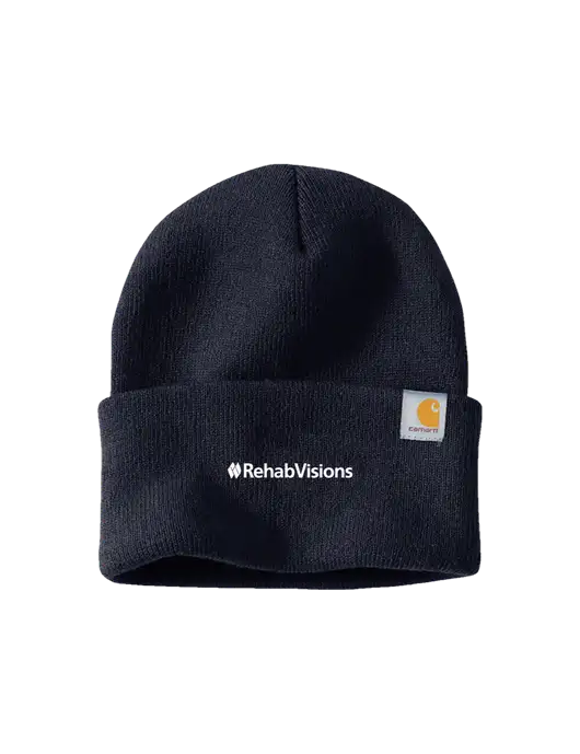 Carhartt Navy Watch Cap 2.0 w/RehabVisions Logo