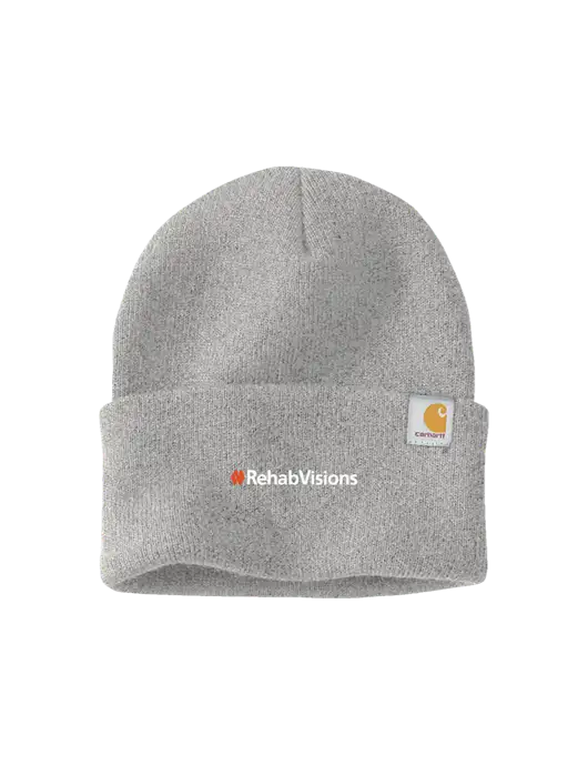 Carhartt Light Grey Heather Watch Cap 2.0 w/RehabVisions Logo