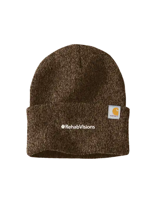 Carhartt Brown Heather Watch Cap 2.0 w/RehabVisions Logo