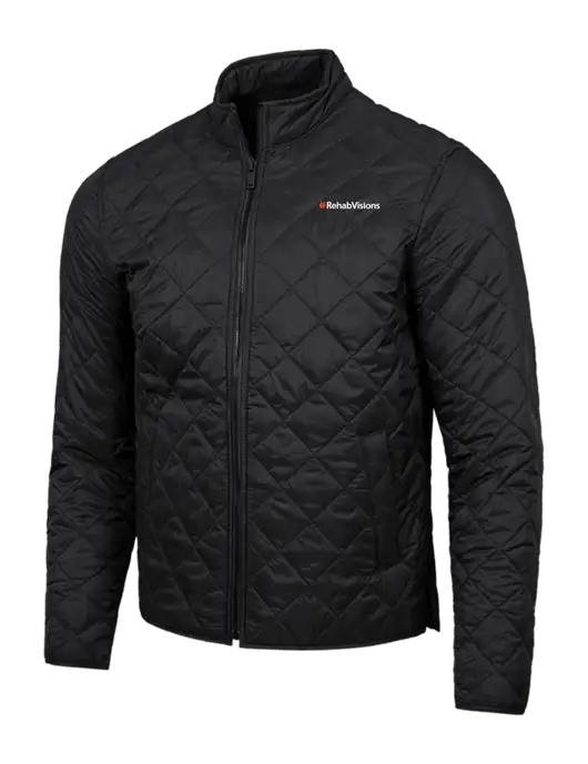 Mercer+Mettle Black Quilted Full-Zip Jacket w/RehabVisions Logo