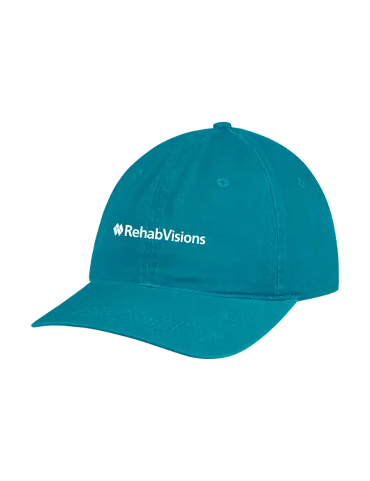 Garment Washed Unstructured Twill Sapphire Cap w/RehabVisions Logo