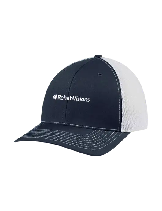 Richardson Adjustable Snapback Original 112 Trucker Cap Navy w/White Mesh w/RehabVisions Logo