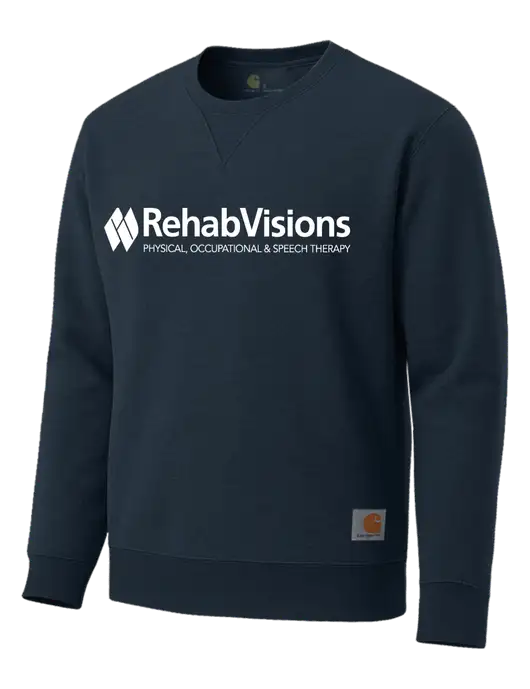 Carhartt Navy Midweight Crewneck Sweatshirt w/RehabVisions Logo