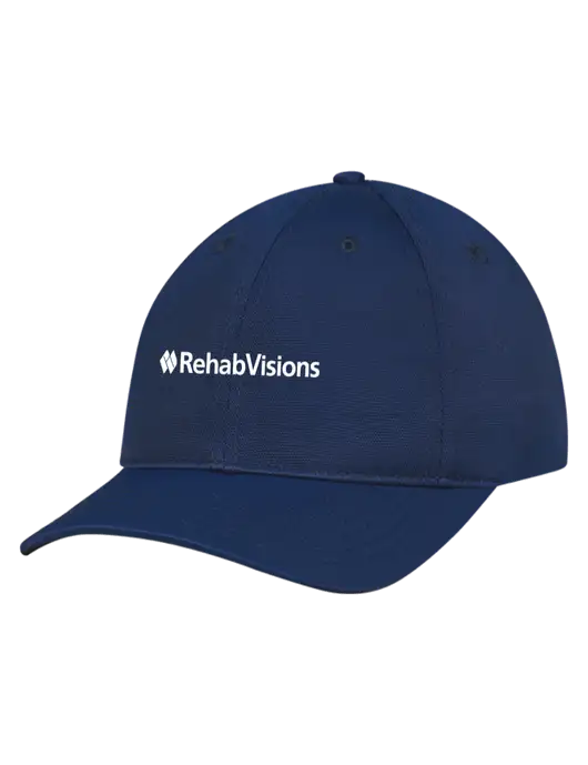 Navy Nylon Twill Performance Cap w/RehabVisions Logo