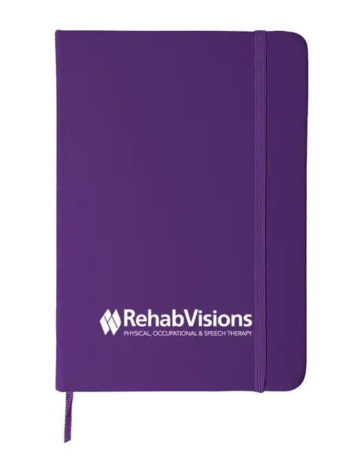 Purple Comfort Touch Bound Journal 5" X 7" w/RehabVisions Logo