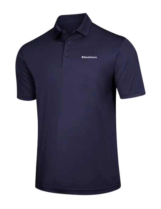 Navy PosiCharge Competitor Polo w/RehabVisions Logo