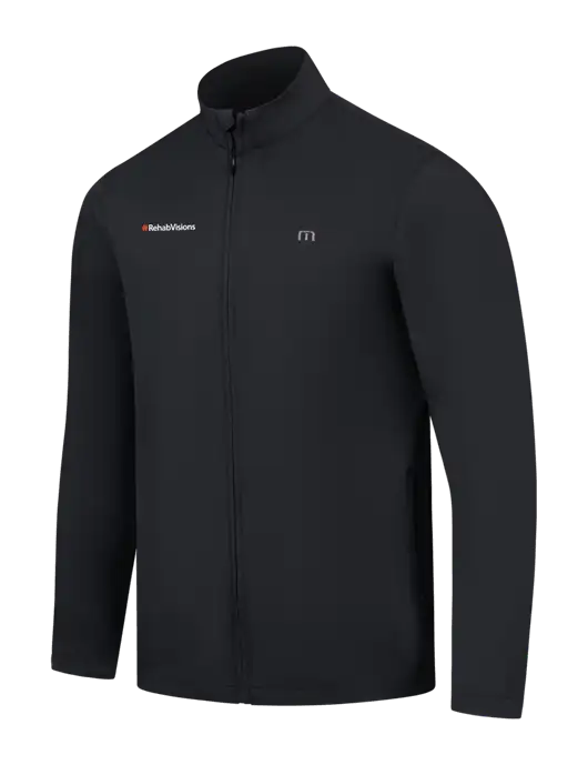 TravisMathew Black Surfside Full-Zip Jacket w/RehabVisions Logo