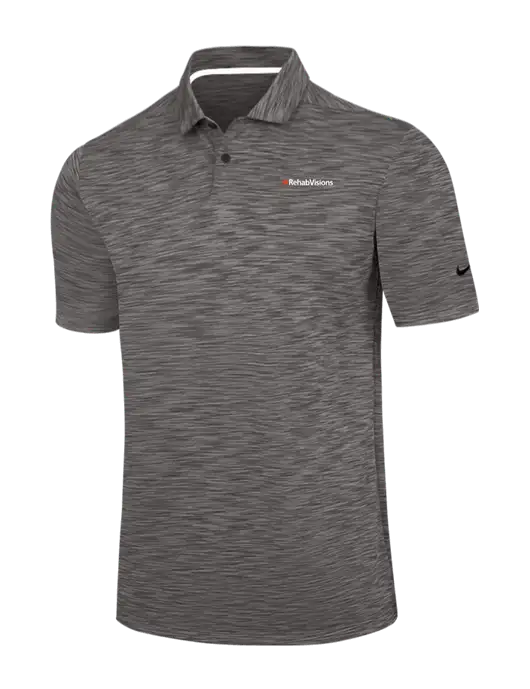 Nike Dark Grey Dri-FIT Vapor Space Dyed Polo w/RehabVisions Logo