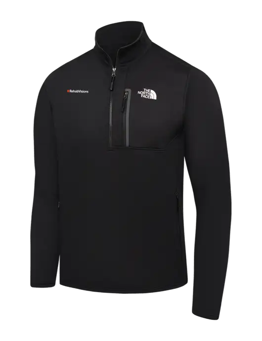 The North Face Black Skyline 1/2-Zip Fleece w/RehabVisions Logo