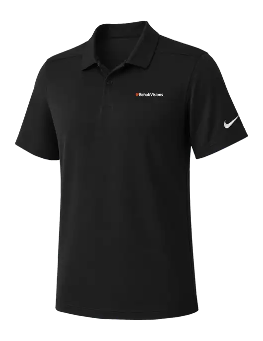 Nike Black Dry Essential Solid Polo w/RehabVisions Logo