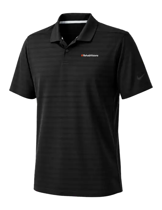 Nike Black Dri-FIT Vapor Jacquard Polo w/RehabVisions Logo
