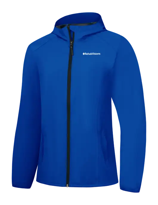 Womens Royal Essential Rain Jacket w/RehabVisions Logo