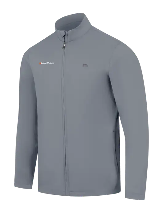 TravisMathew Light Medium Grey Surfside Full-Zip Jacket w/RehabVisions Logo