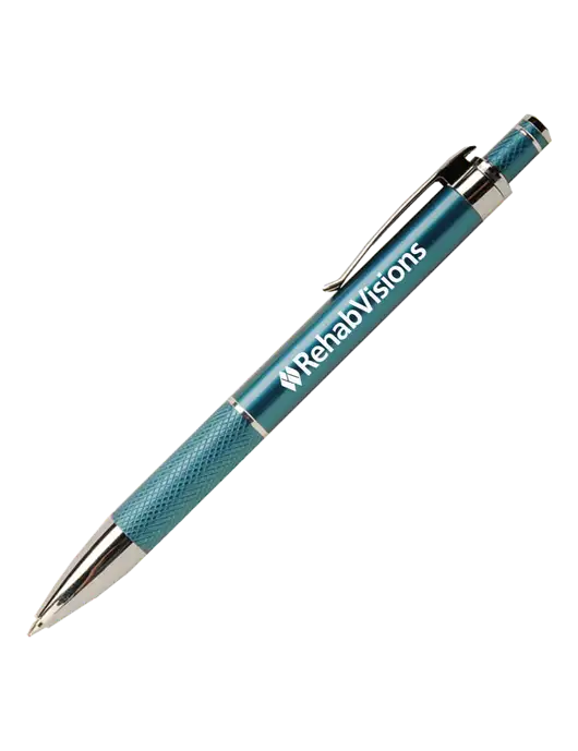 Diamond Etched Teal Pen - Black Ink w/RehabVisions Logo