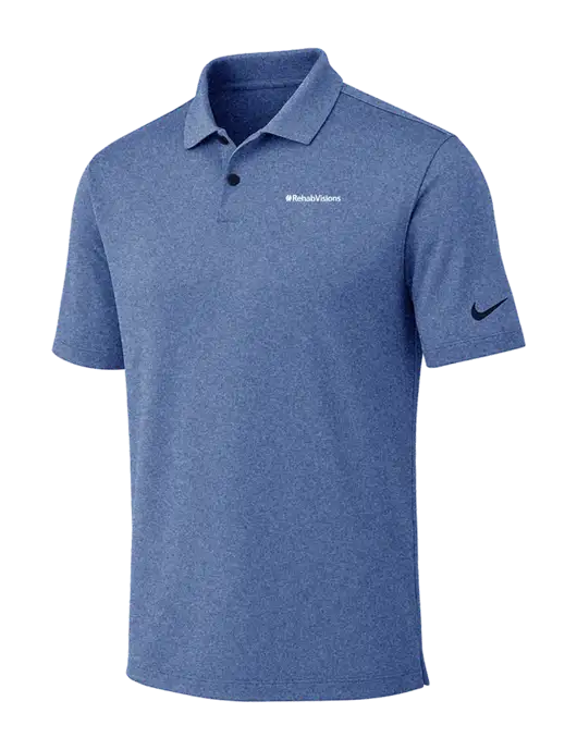 Nike Dark Royal Heather Dri-FIT Vapor Polo w/RehabVisions Logo