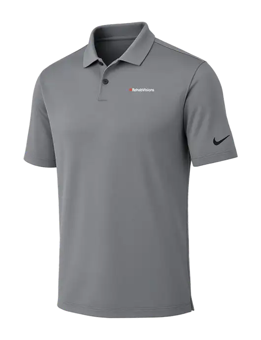 Nike Medium Grey Dri-FIT Vapor Polo w/RehabVisions Logo