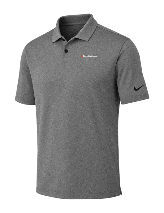 Nike Dark Grey Heather Dri-FIT Vapor Polo w/RehabVisions Logo