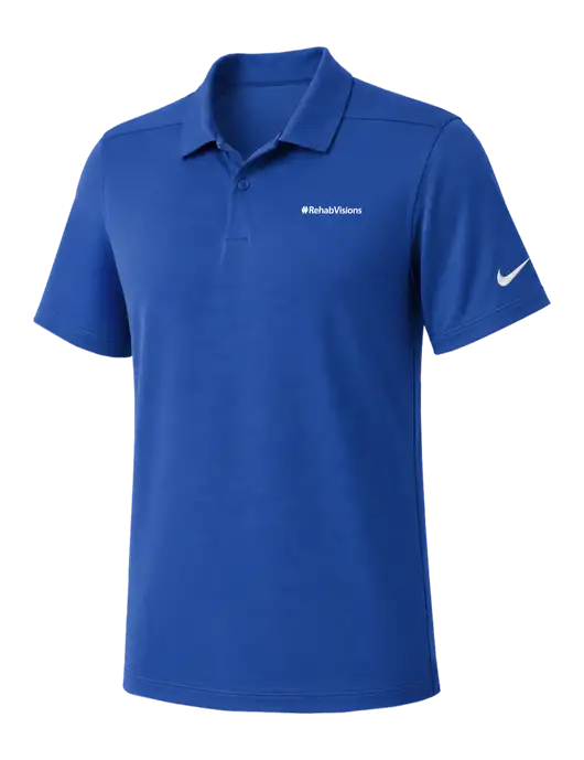 Nike Dark Royal Dry Essential Solid Polo w/RehabVisions Logo