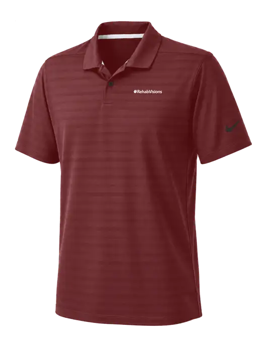 Nike Cardinal Dri-FIT Vapor Jacquard Polo w/RehabVisions Logo