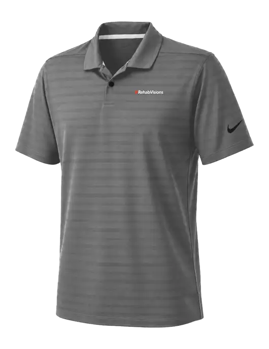Nike Dark Medium Grey Dri-FIT Vapor Jacquard Polo w/RehabVisions Logo
