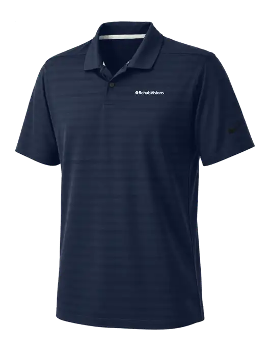 Nike Navy Dri-FIT Vapor Jacquard Polo w/RehabVisions Logo