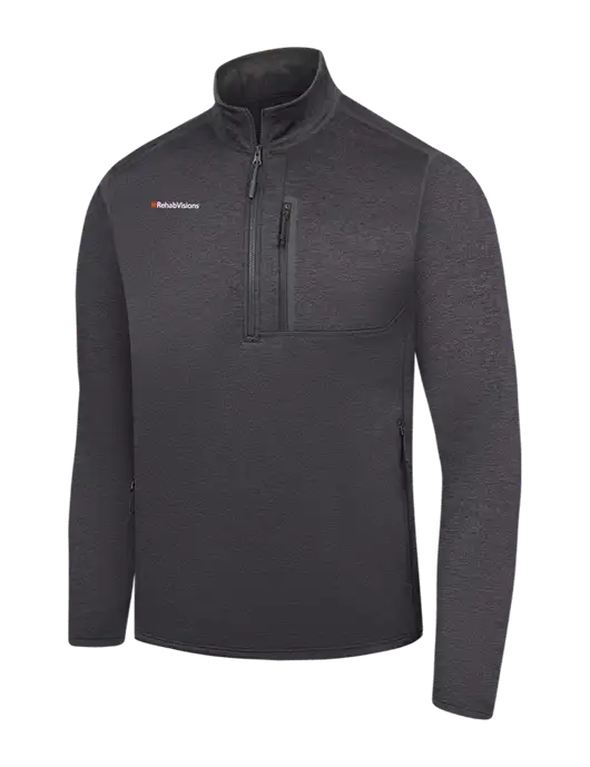 The North Face Dark Grey Heather Skyline 1/2-Zip Fleece w/RehabVisions Logo