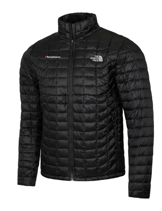 North Face Black ThermoBall Trekker Jacket w/RehabVisions Logo