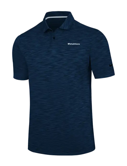 Nike Navy Dri-FIT Vapor Space Dyed Polo w/RehabVisions Logo
