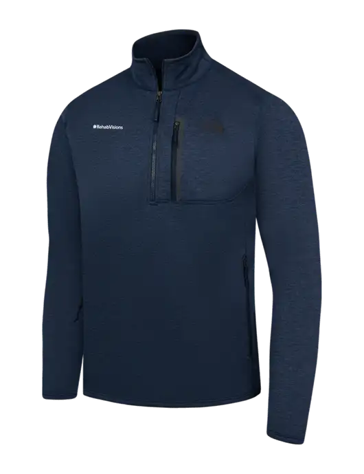 The North Face Navy Heather Skyline 1/2-Zip Fleece w/RehabVisions Logo