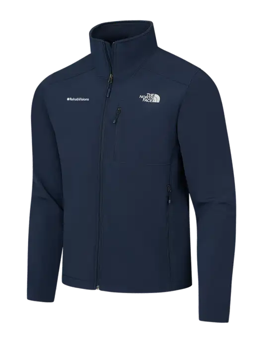 North Face Navy Apex Barrier Soft Shell Jacket w/RehabVisions Logo