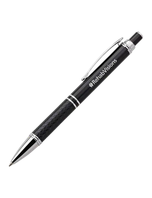 Black Stellar Scribe Pen - Black Ink w/RehabVisions Logo