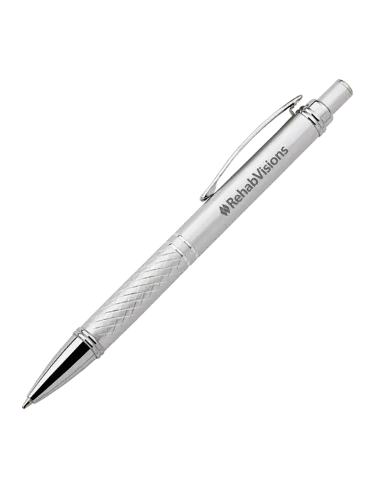 Silver Stellar Scribe Pen - Black Ink w/RehabVisions Logo