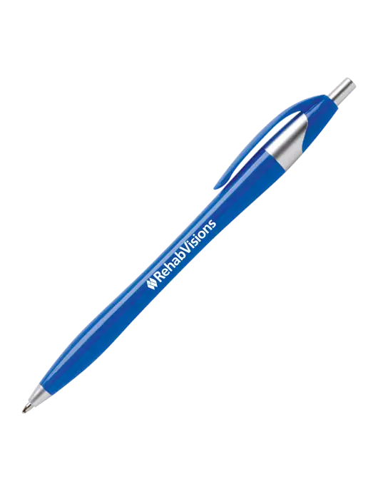 Novella Royal Platinum Pen - Blue Ink w/RehabVisions Logo