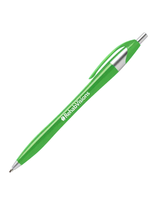 Novella Kelly Green Platinum Pen - Blue Ink w/RehabVisions Logo
