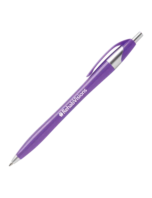 Novella Purple Platinum Pen - Blue Ink w/RehabVisions Logo