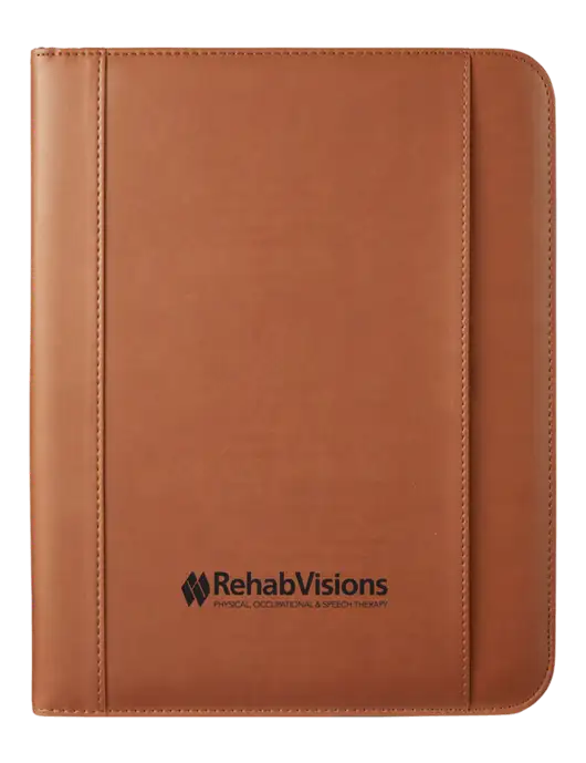 Leeman Light Brown Tuscany Mobile Portfolio 10.23  x 13 w/RehabVisions Logo