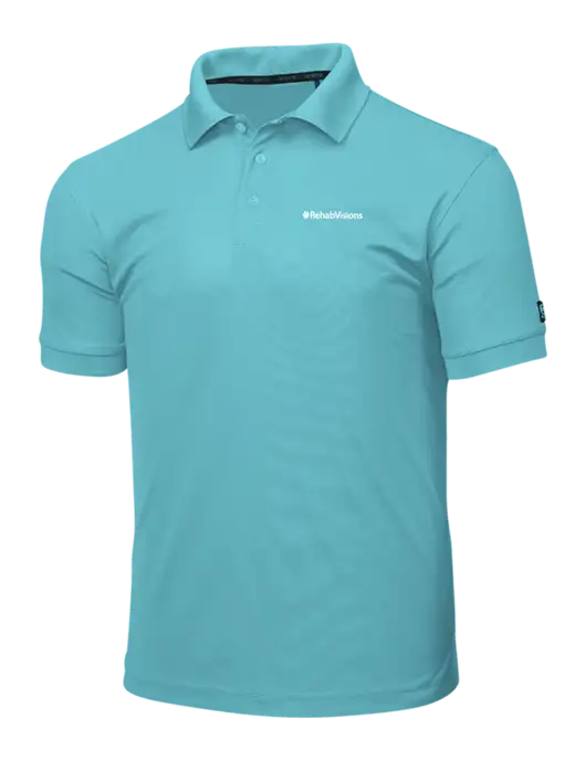 OGIO Light Sapphire Caliber 2.0 Polo w/RehabVisions Logo