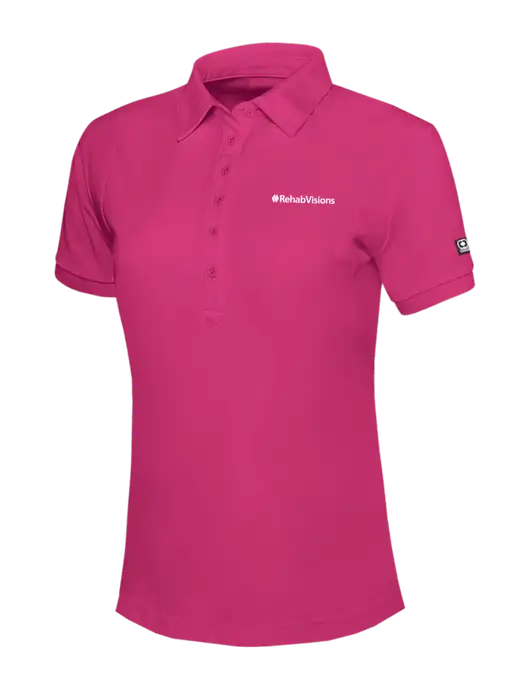 OGIO Womens Pink Jewel Polo w/RehabVisions Logo