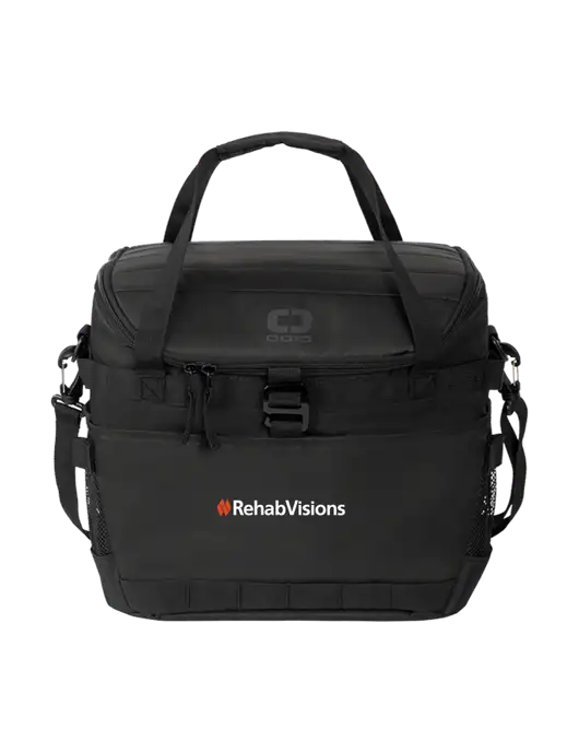 OGIO Black Sprint 24-Pack Cooler w/RehabVisions Logo